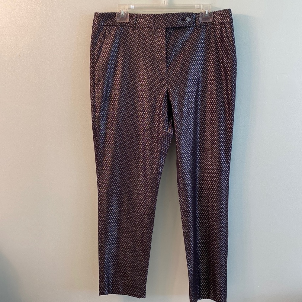 NWOT WHBM The Slim Ankle black/ metallic pants